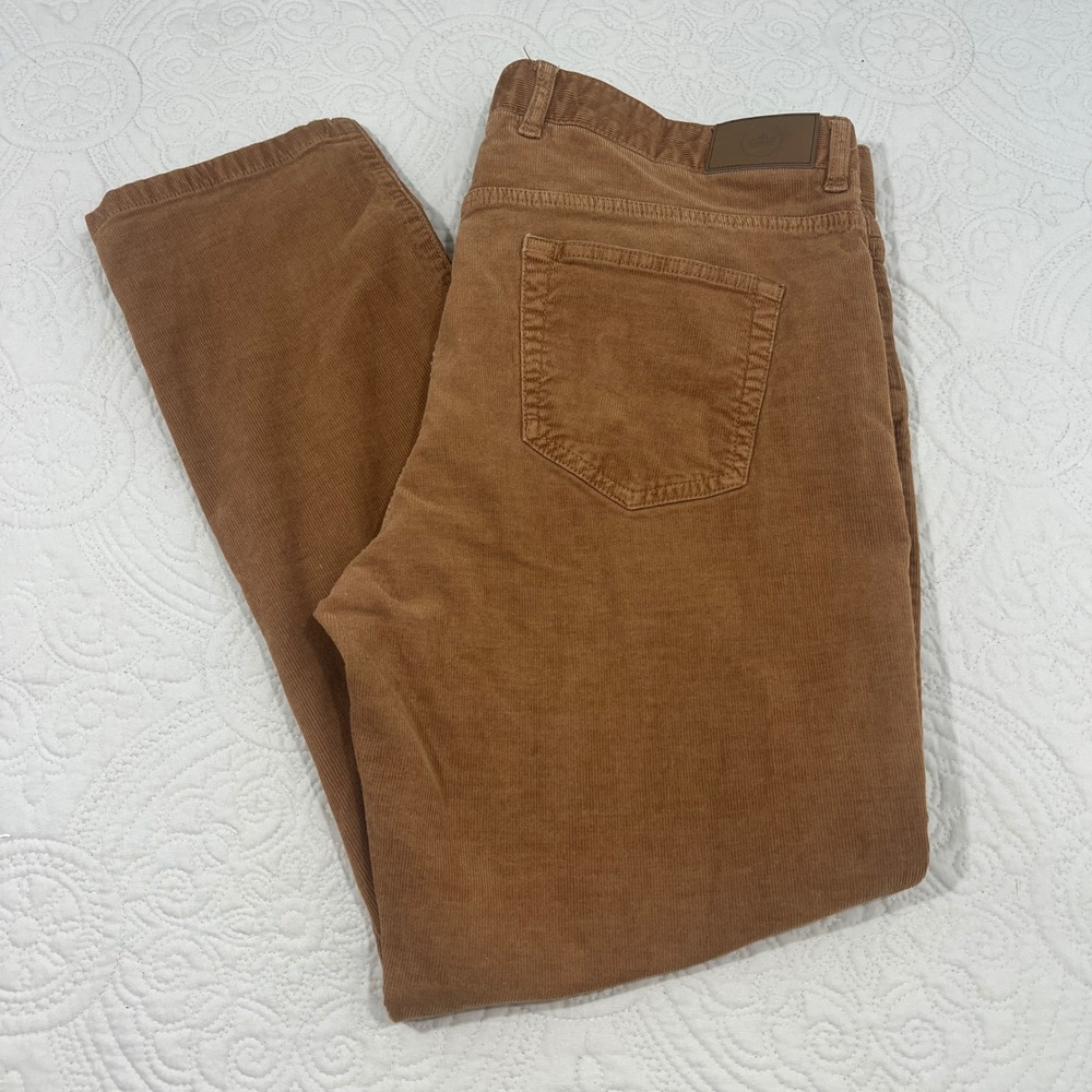 Peter Millar Mens 38 Brown Superior Soft Corduroy Five Pocket Pants Stretch